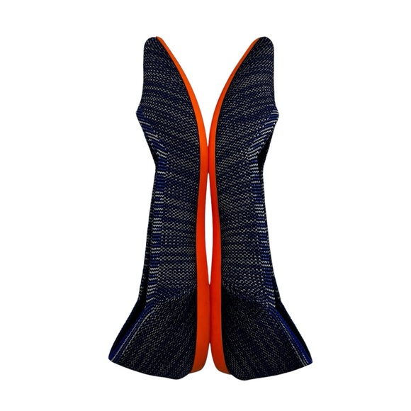 Rothy’s Point Blue Wash with Orange Sole - Picture 5 of 11